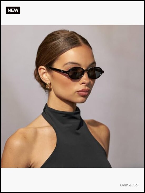 Vintage-Inspired Oval Sunglasses Women Small Fit Anti-Reflective UVA/UVB main image 5